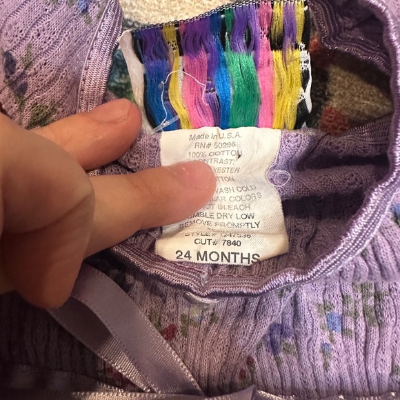 90s Denim dress with floral pattern. 24 Months - Picture 3 of 3